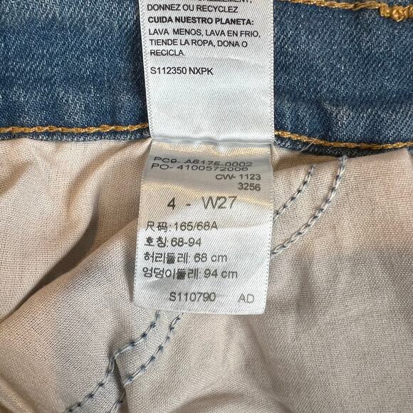 NWT Signature Levis Womens 4 27 Blue High Rise Flare Stretch Dark Denim - Picture 10 of 11